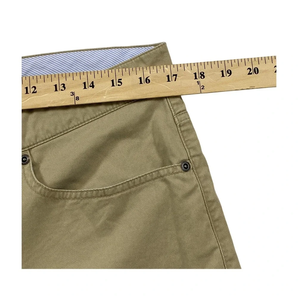 Peter Millar Mens 36x29 Khaki 5 Pocket Twill Pants‎ Straight Leg Tan Cotton Peru